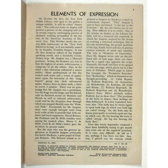 Pleasure of His Company Playbill 1959 Cyril Ritchard Cornelia Skinner Abel - Picture 4 of 8